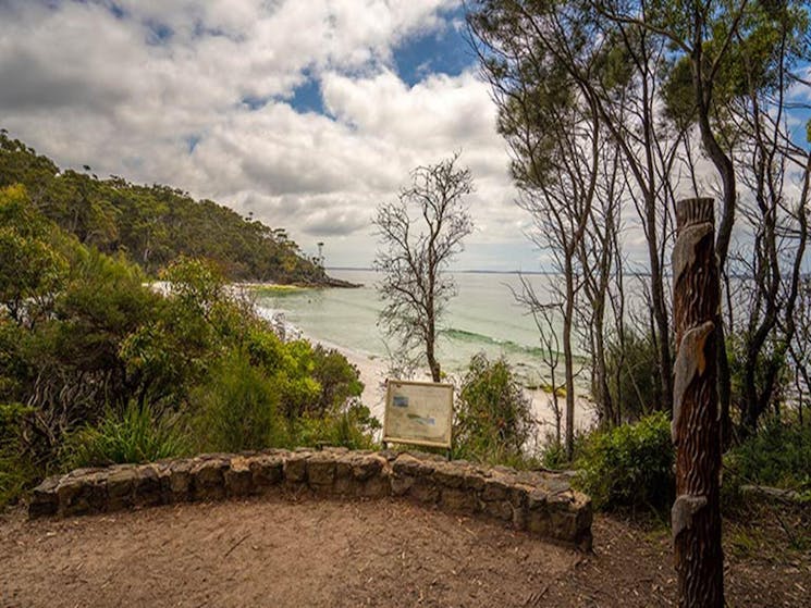 The view of the Greenfield Beach from a lookout in Jervis Bay National Park. Photo: John Spencer