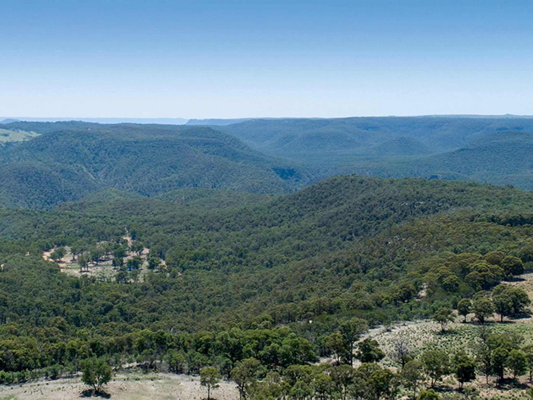 Aerial view of Tugalong area, Guula Ngurra National Park. Photo: Gareth Pickford &copy; DPE