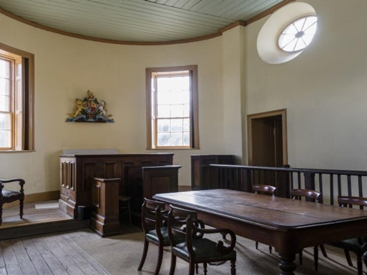 The interior of Hartley Courthouse in Hartley Historic Site. Photo: Jennifer Leahy &copy; DPIE