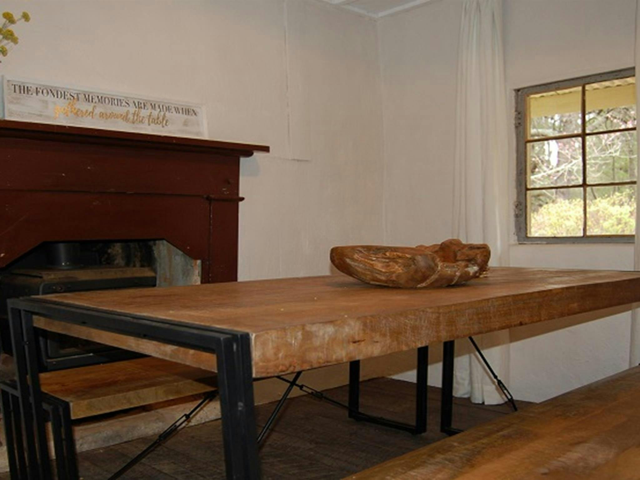 Dining room at Hill End Pines Cottage, Hill End Historic Site. Photo: Brett Kearins/DPIE