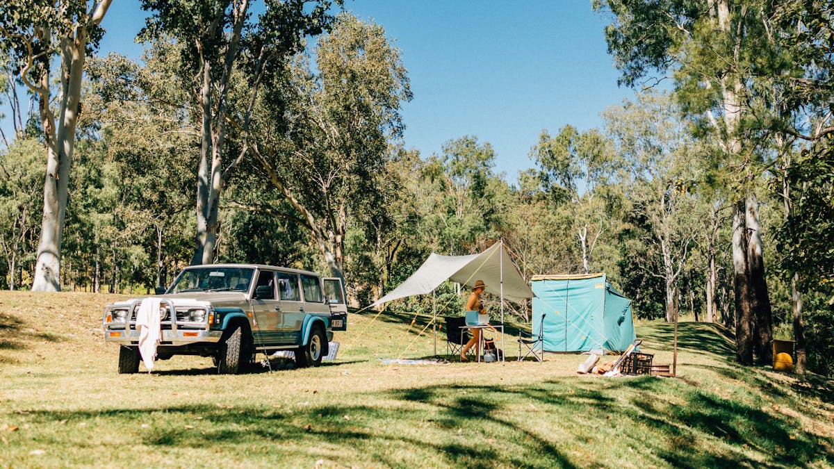 Our campsite on the water.