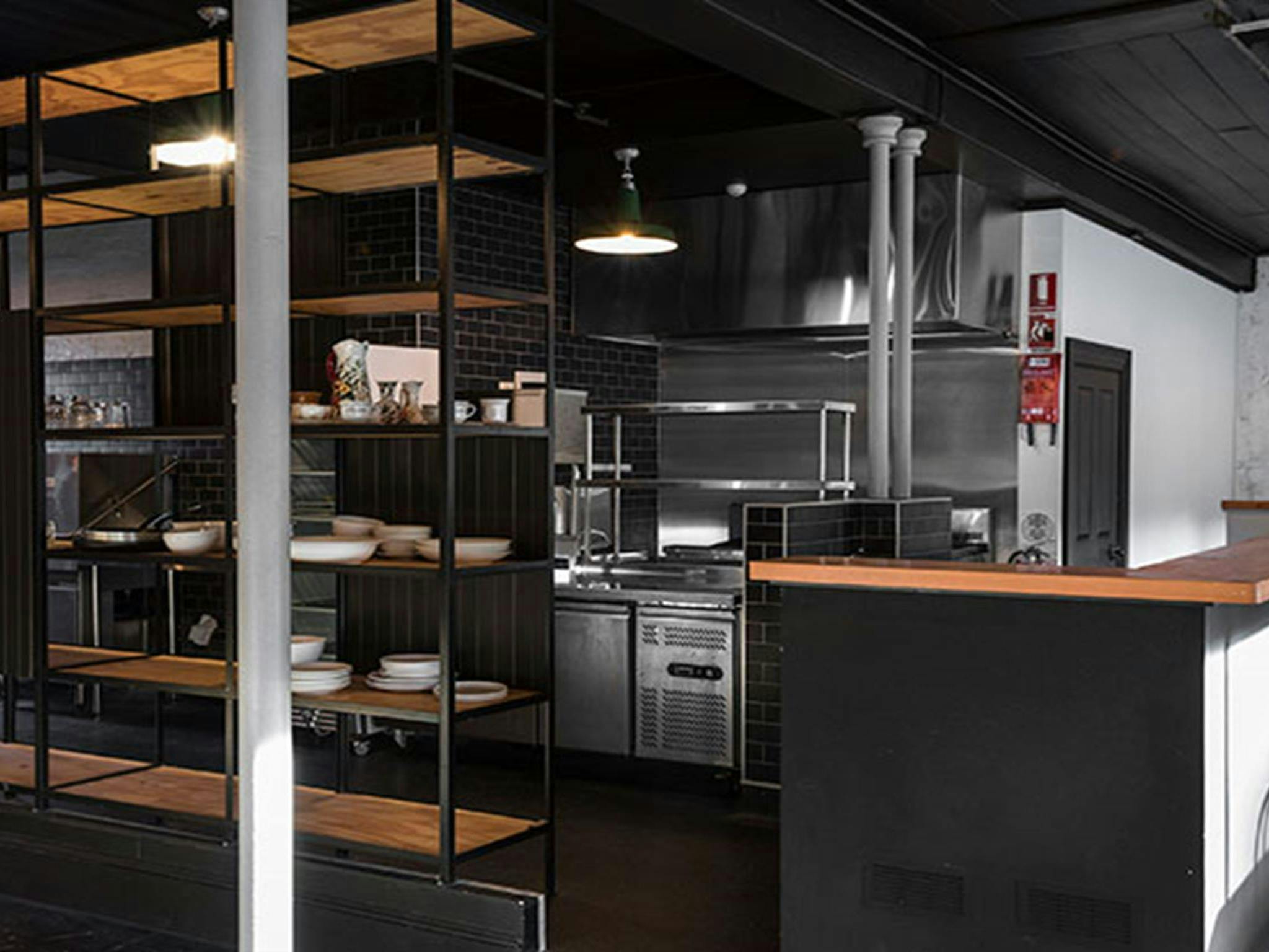 The commercial kitchen at Hosies in Hill End Historic Site. Photo:  Jennifer Leahy &copy; DPE