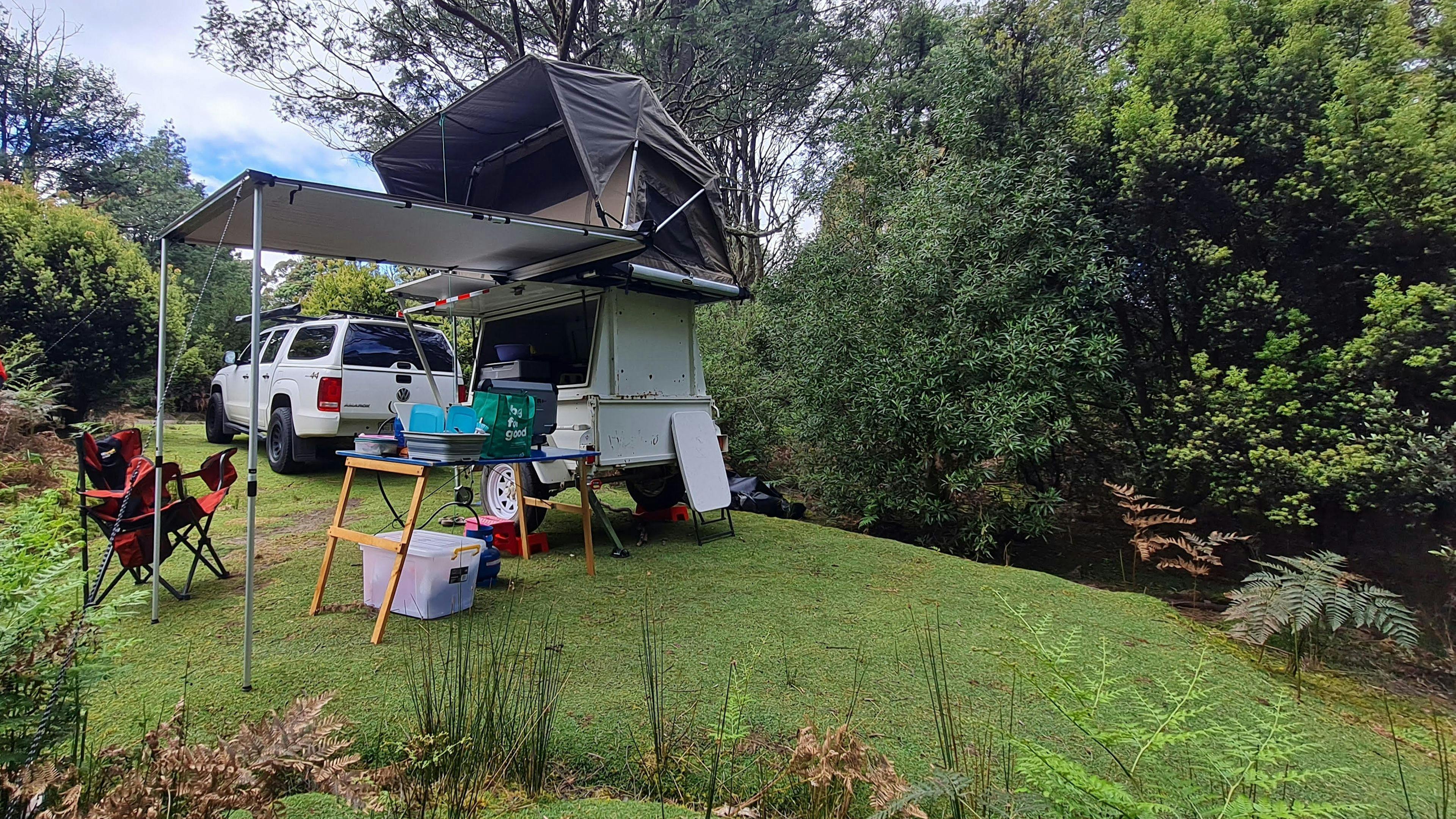 car accessible camp site in a nature reserve