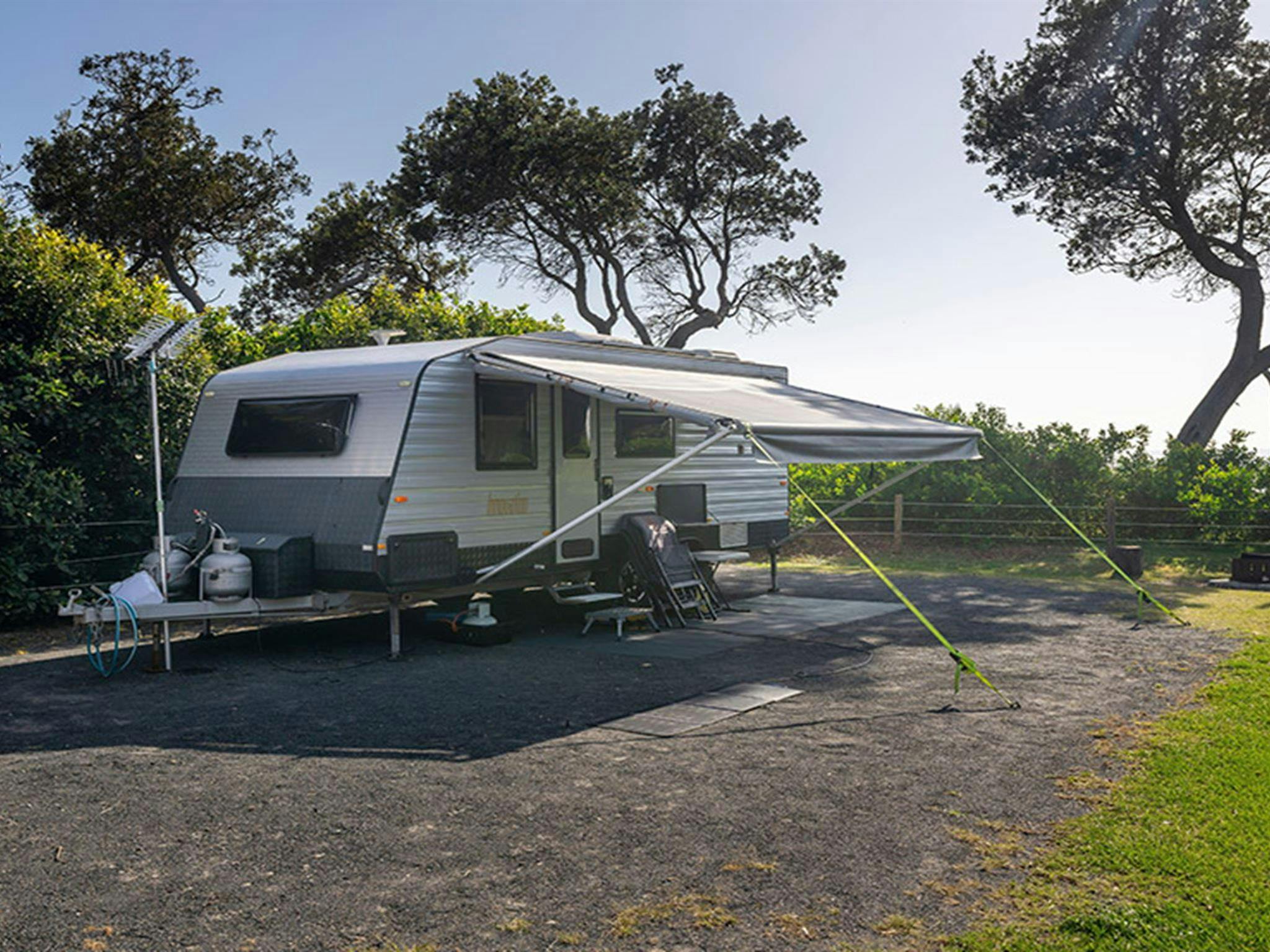 A caravan site at Illaroo campground. Credit: John Spencer &copy; DCCEEW