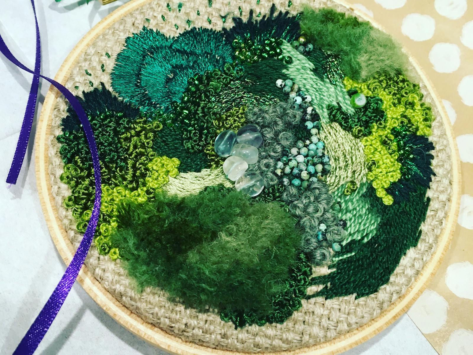Image for Jewelled Moss Embroidery Class