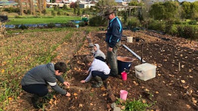 A great combo - camping and gardening. Particularly fun during harvest time!