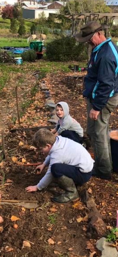 A great combo - camping and gardening. Particularly fun during harvest time!