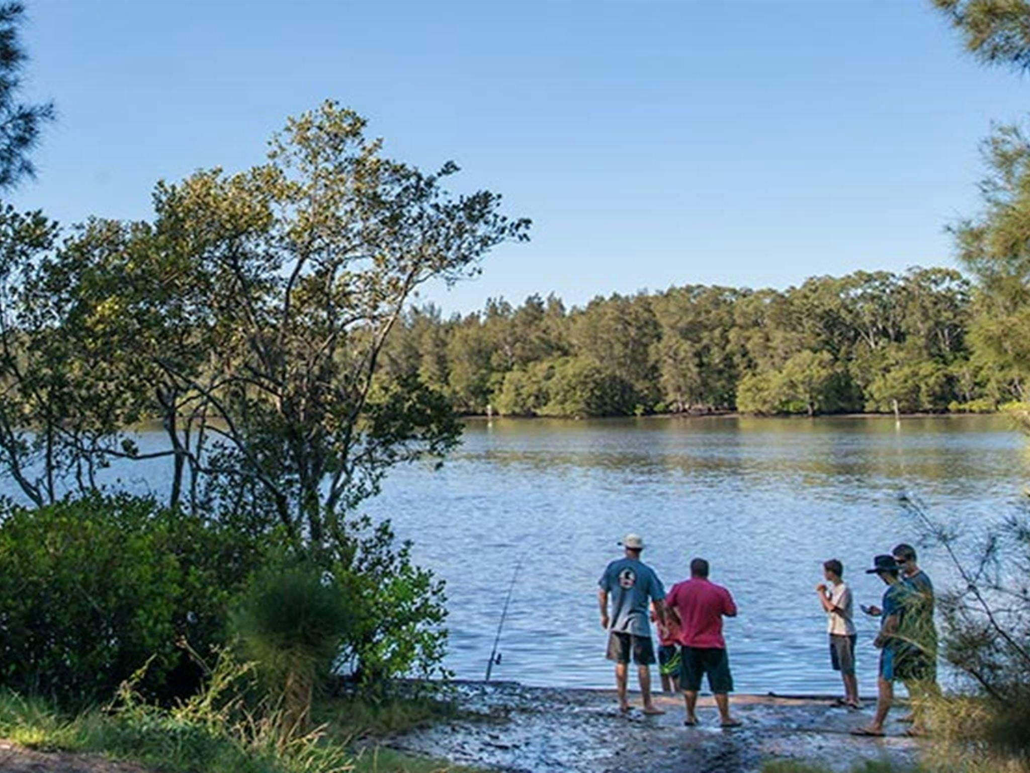 Double Wharf Campground, Karuah National Park. Photo: John Spencer/NSW Government