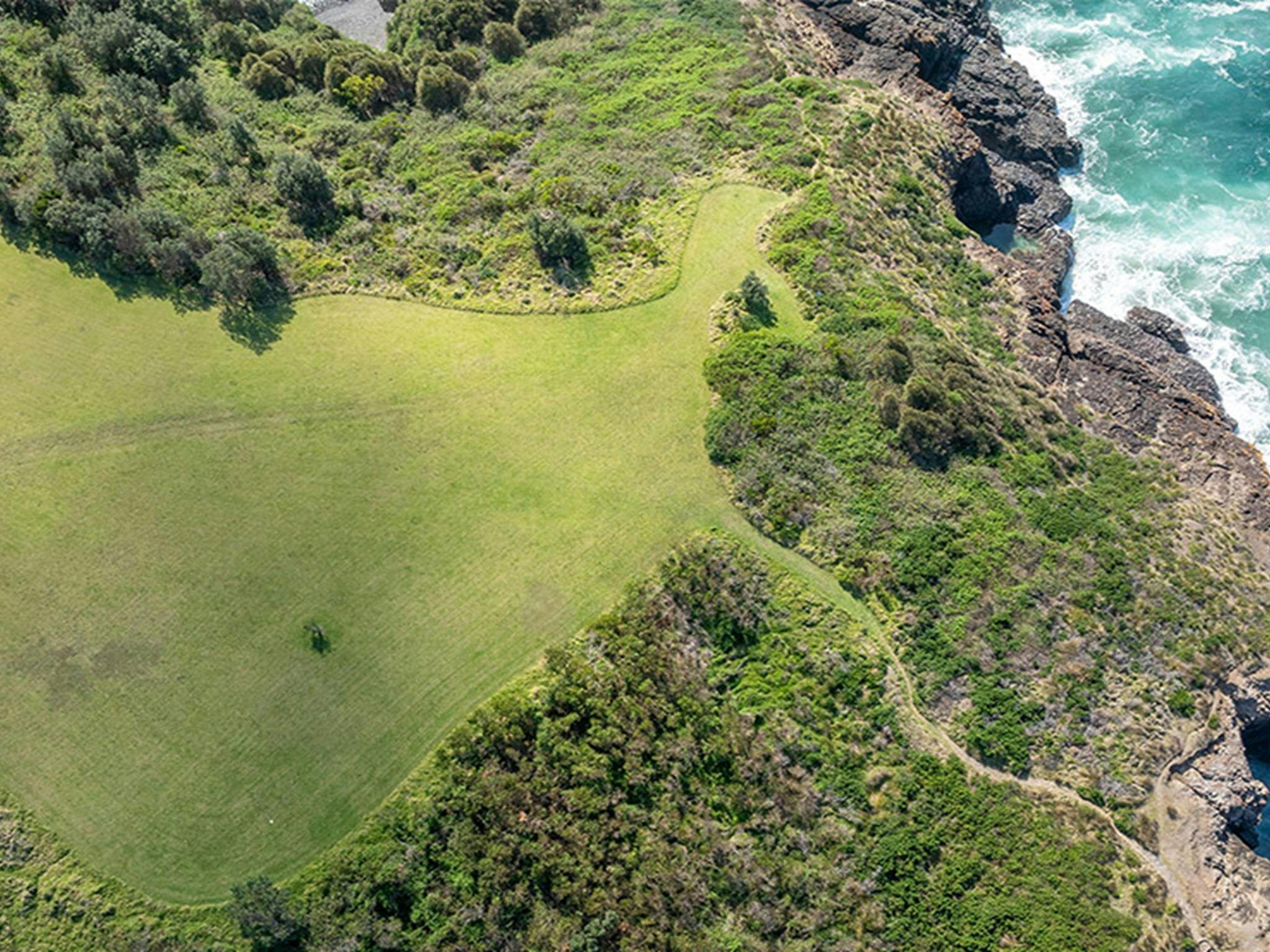 Aerial of Mystics View at Killalea Regional Park. Photo: John Spencer/DCCEEW &copy; DCCEEW
