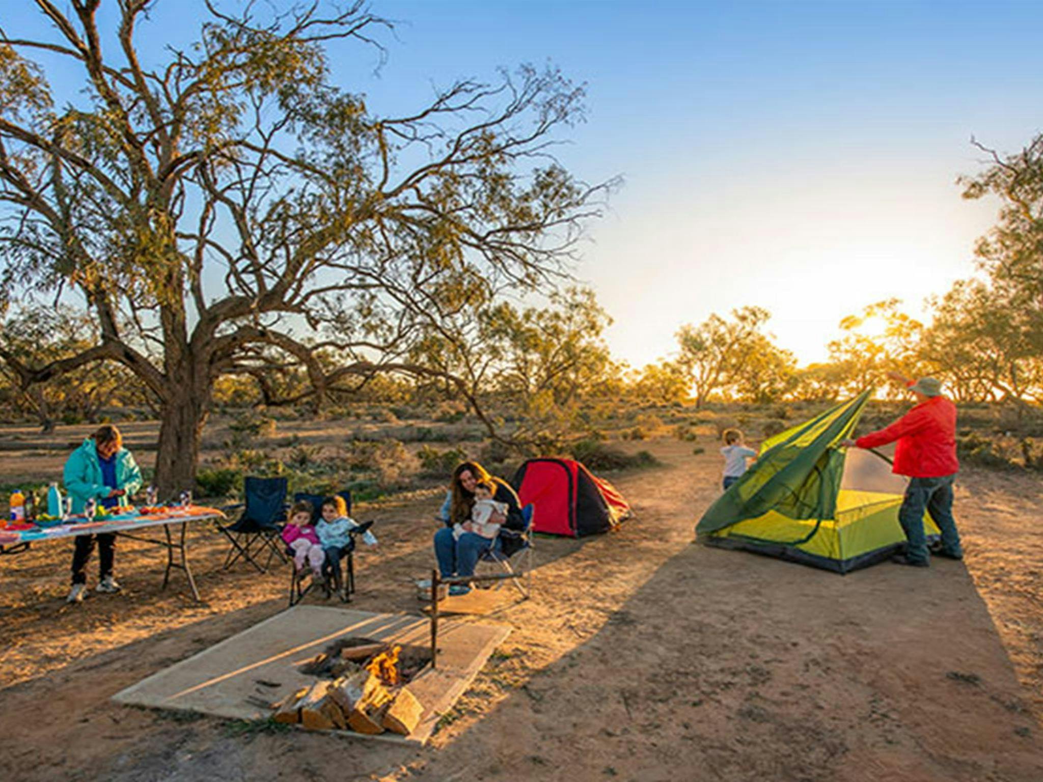 Campers at Emu Lake campground. Photo: John Spencer/DPIE