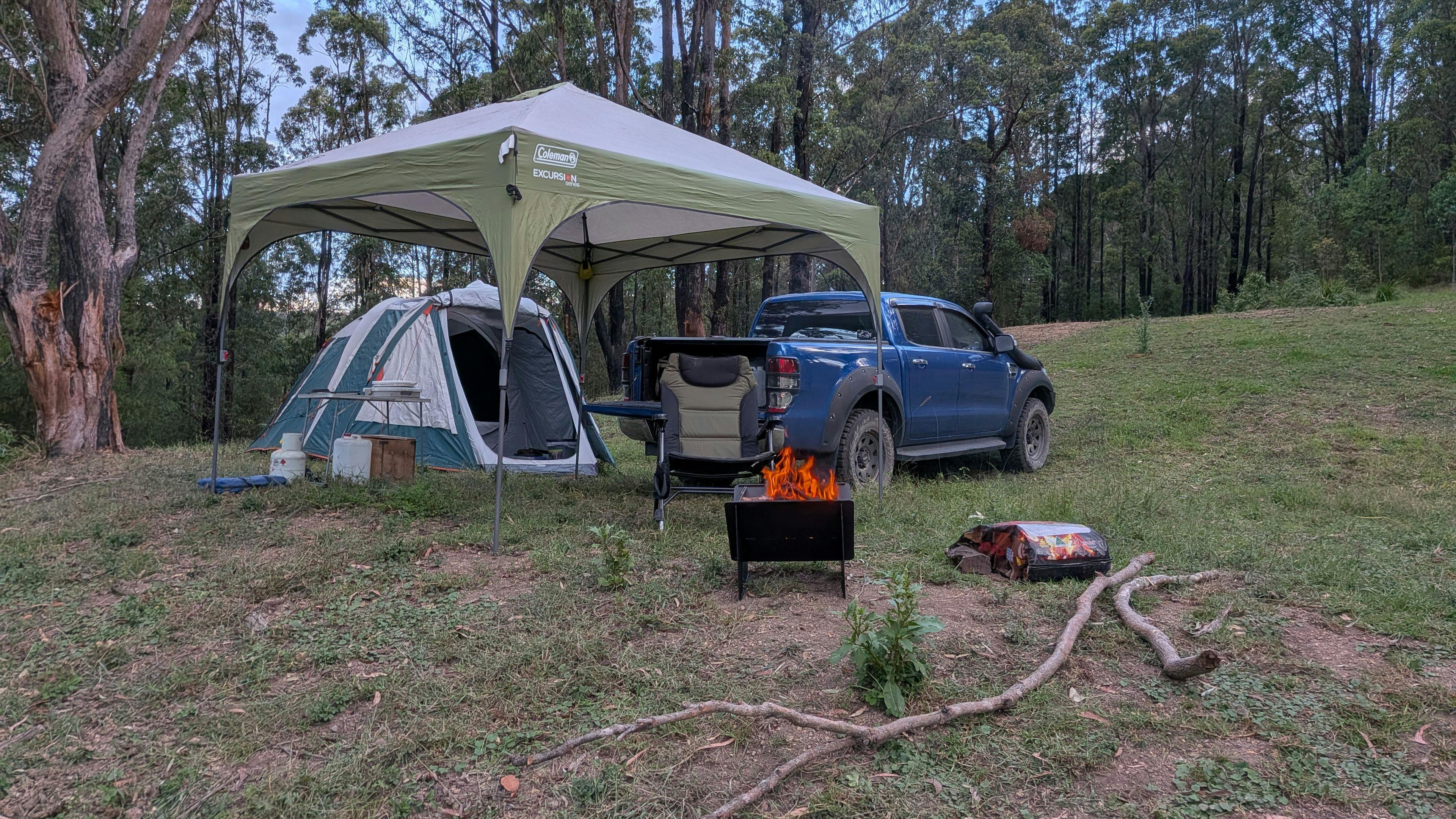 Off-Grid Camping in the Forest