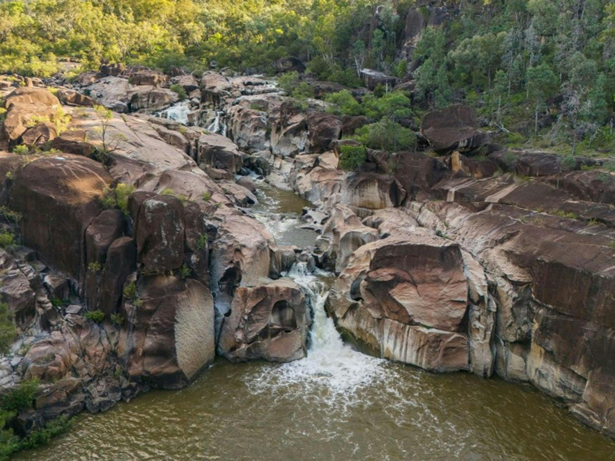 Cascading Macintyre Falls in Kwiambal National Park. Photo: Simon Scott &copy; DCCEEW