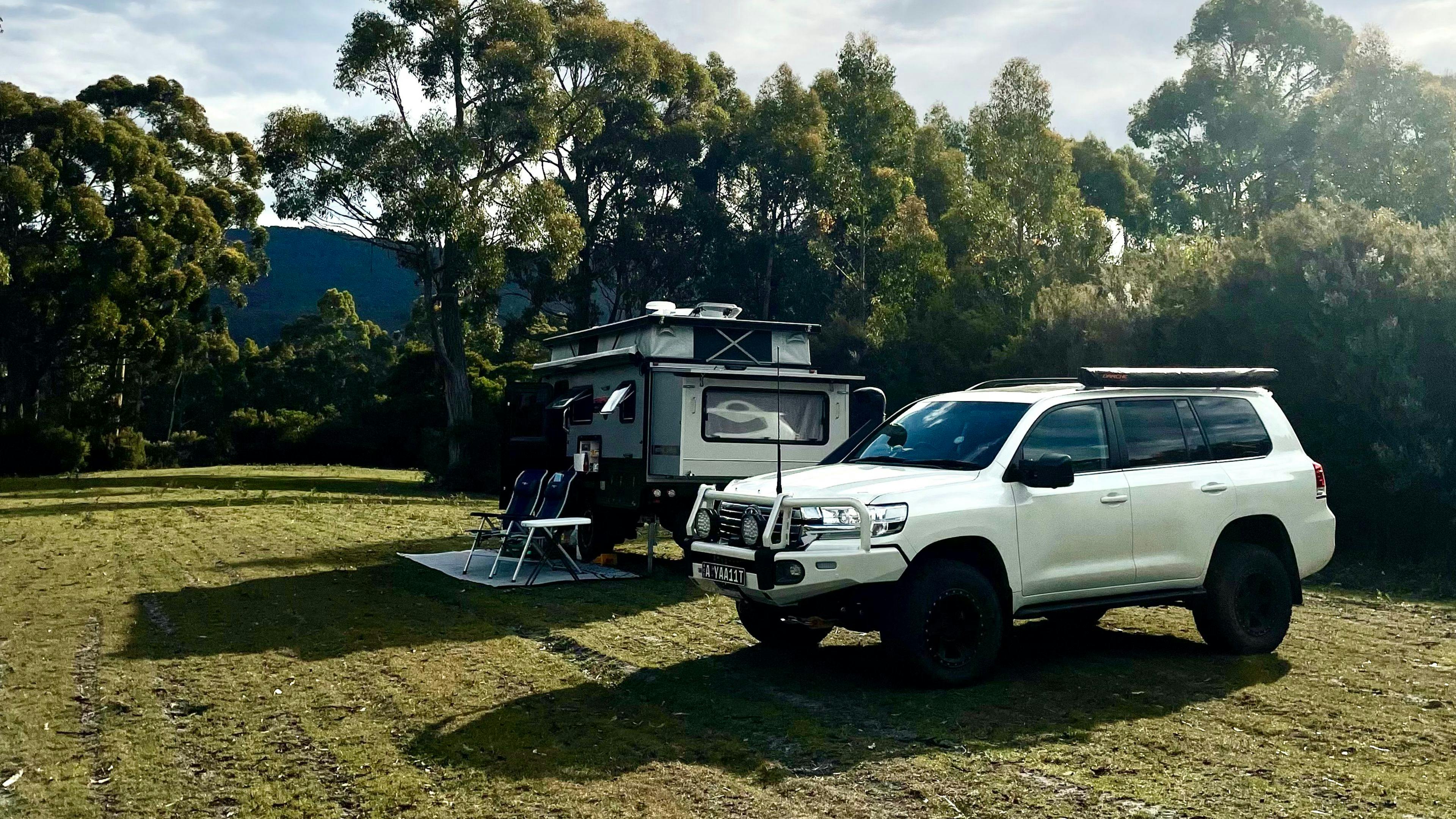 Large flat grassed area at top of Nigel’s place