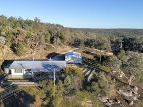 An aerial view of Lavender Vale Cottage in Kwiambal National Park. Photo © DPE