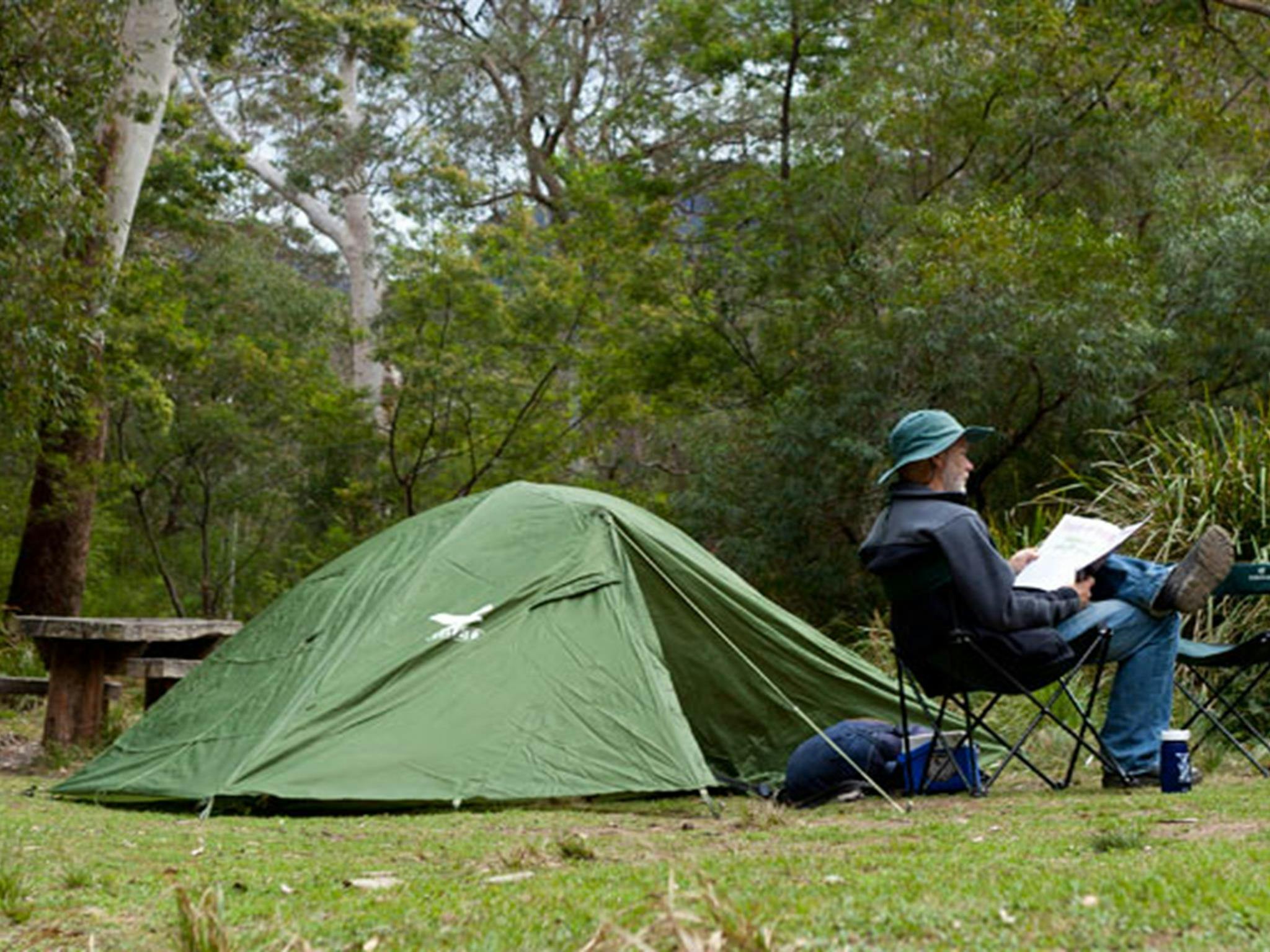 Camping beside my vehicle