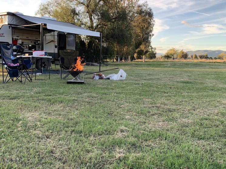 Lovely grassed area to camp on