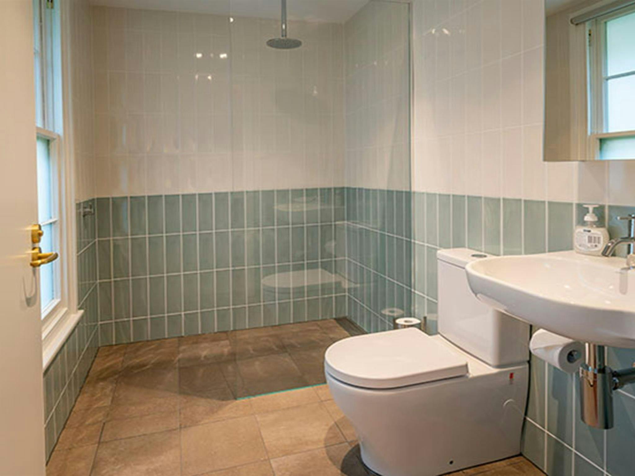 The bathroom in Middle Head Officers Quarters, Sydney Harbour National Park. Photo: John