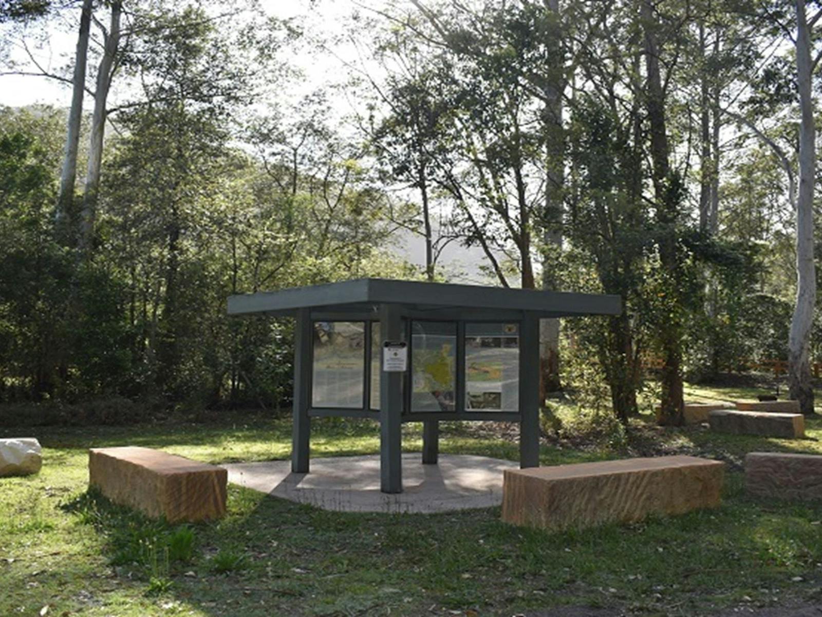 Information shelter at Mill Creek campground. Photo: Sarah Brookes © DPIE