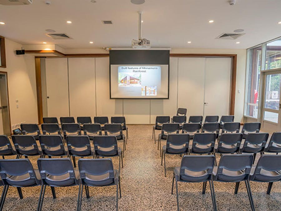 Conference and presentation facilities in Minnamurra Rainforest Centre, Budderoo National Park.