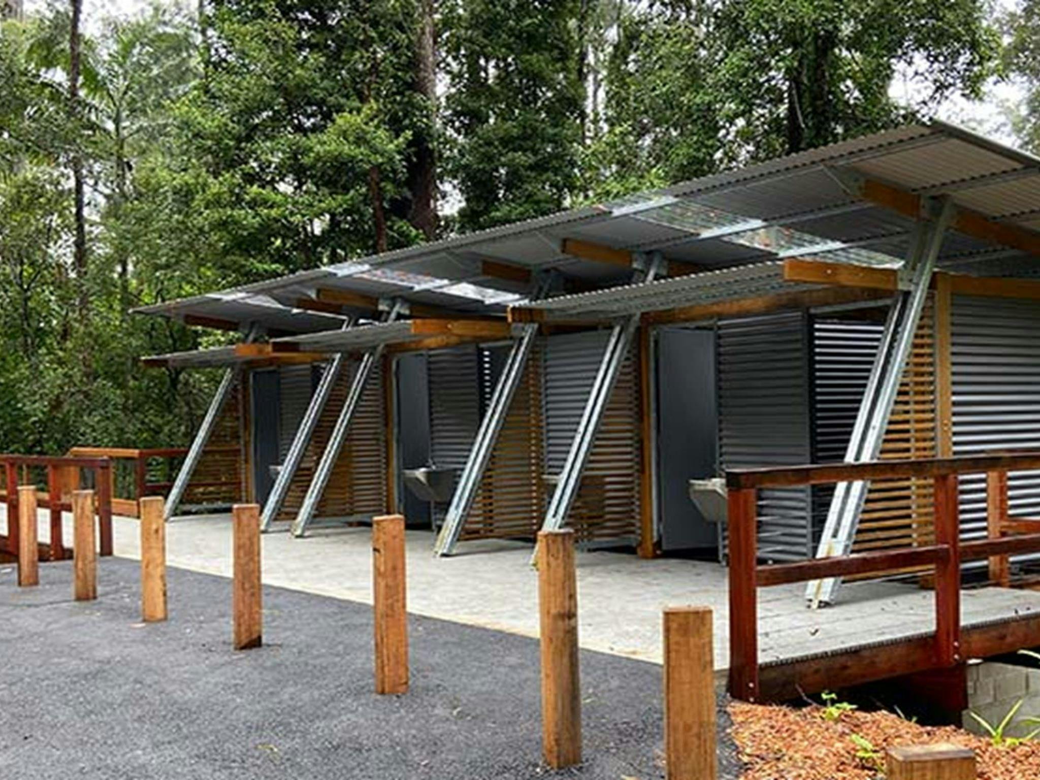 The toilet facilities at Minyon Falls lookout in Nightcap National Park. Photo credit: Barbara