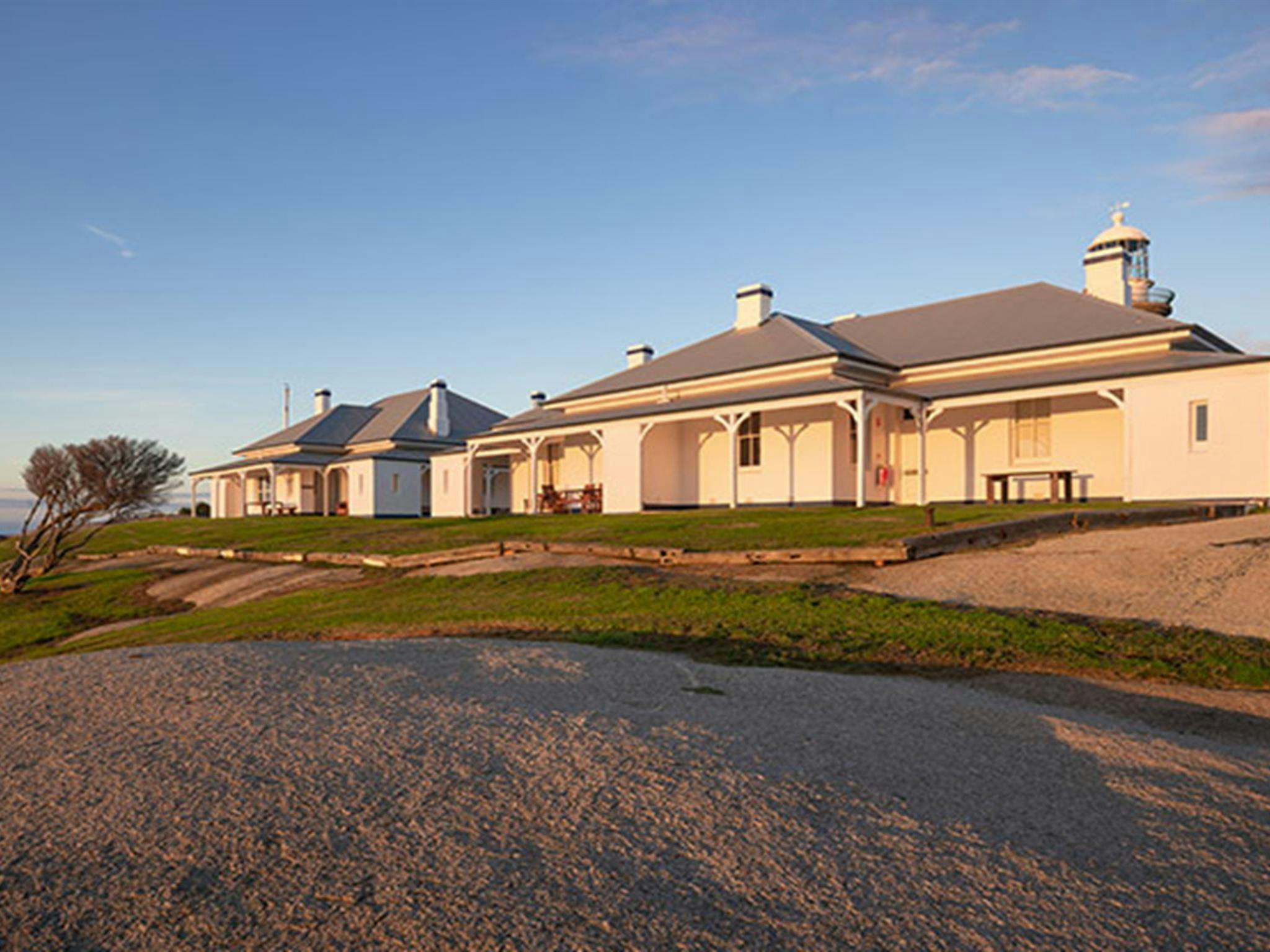 View of Montague Island Assistant Lighthouse Keepers Cottage at sunrise. Photo: Daniel Tran/OEH