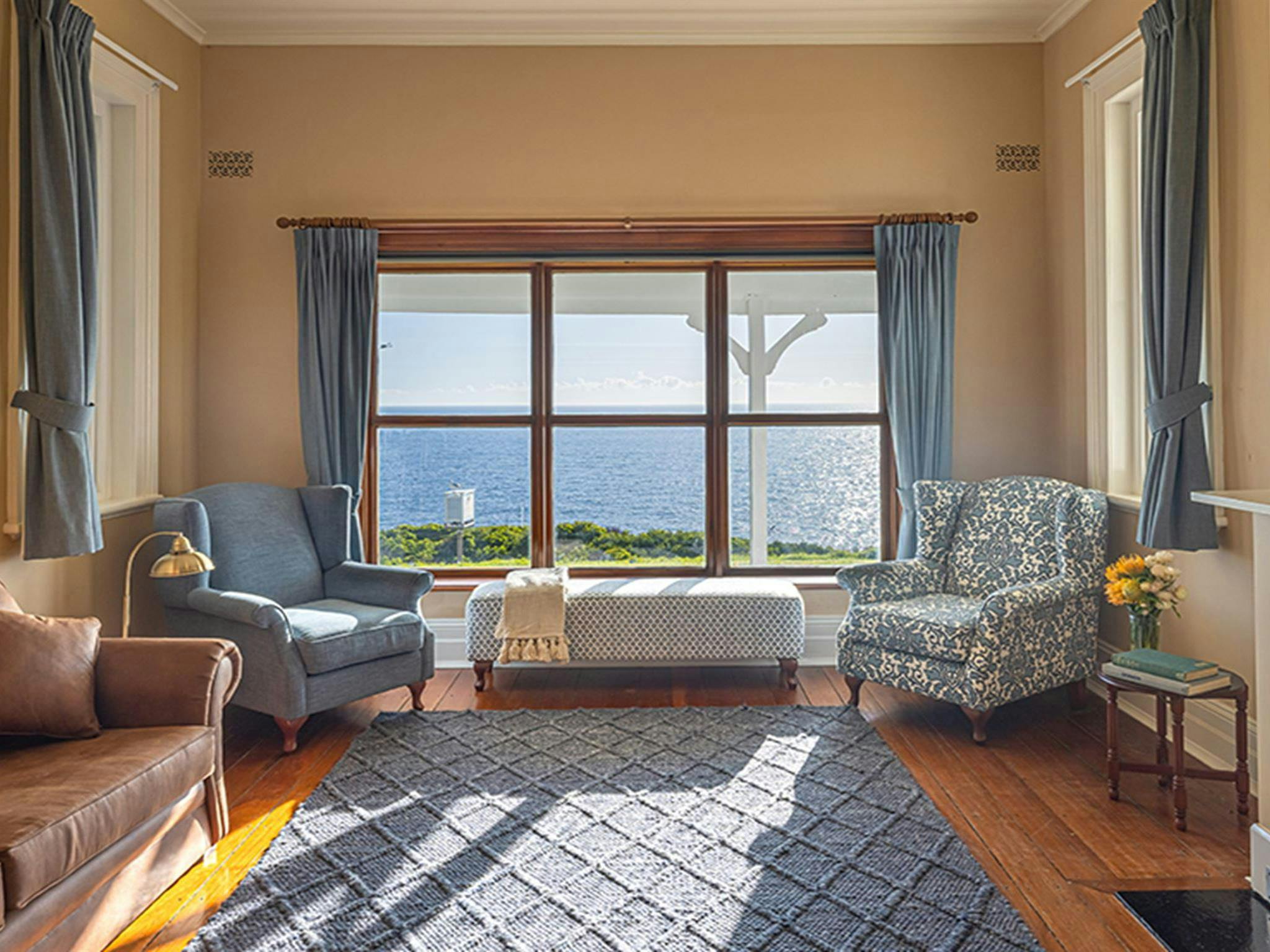 The lounge room in Montague Island Head Lighthouse Keeper's Cottage. Photo &copy; David Rogers/DPE