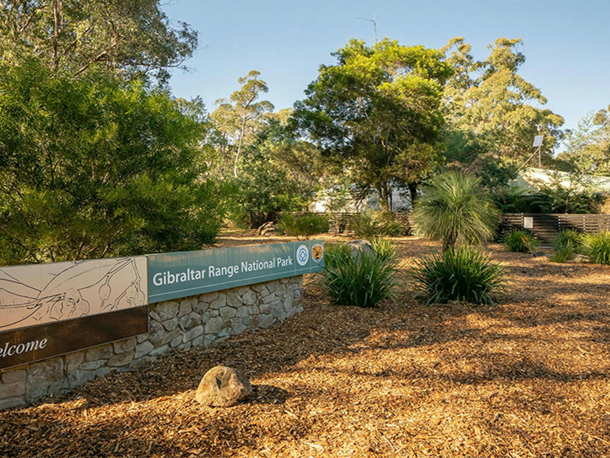 Park sign on entry to Mulligans campground. Photo: Robert John Spencer &copy; DCCEEW