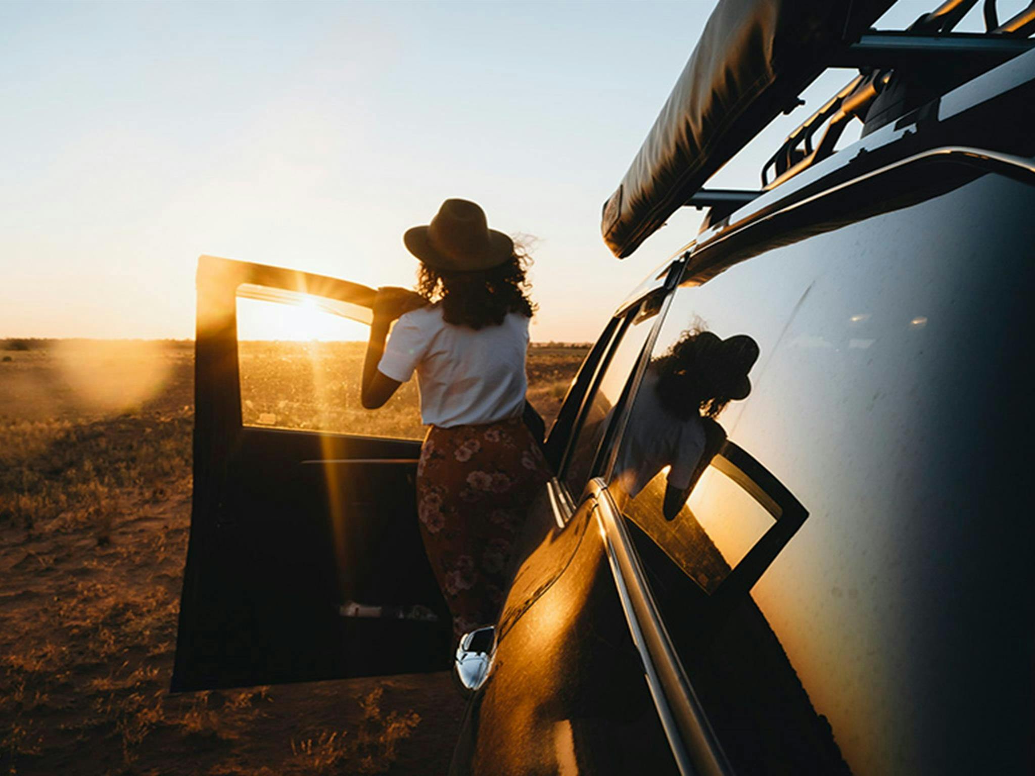 4륜구동 차량을 이용한 자율 주행 투어로 광활한 문고 지역을 탐험해 보세요. 사진 제공: Ain Raadik/DCCEEW ©