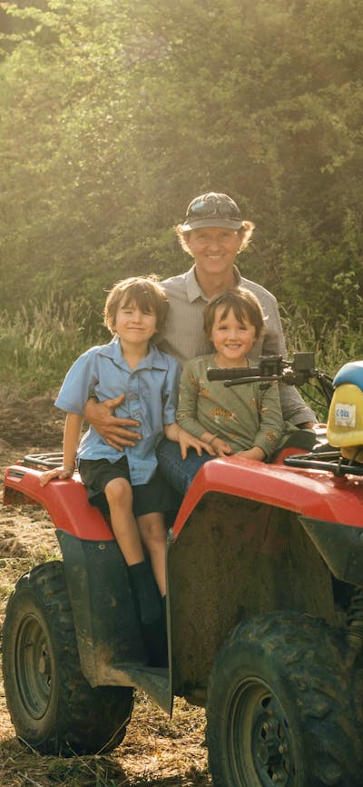 Peter, the most gracious host, and his two boys Bronn and Jamie.