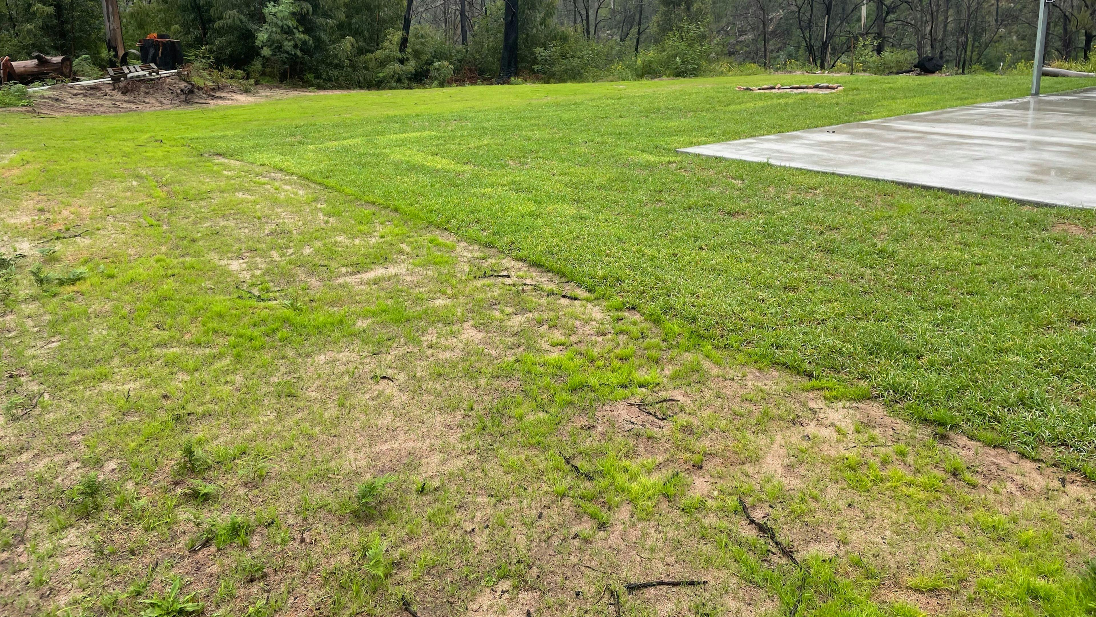 Recreational area, no camping on new grass.