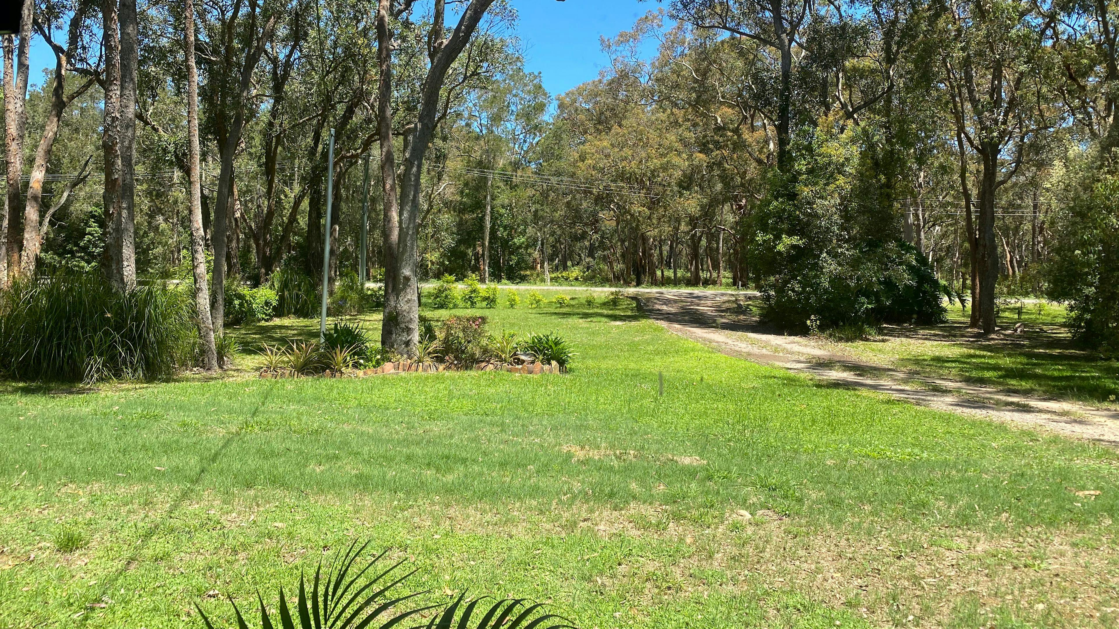 The front of the property from the house. Bush across the road and surrounds. 