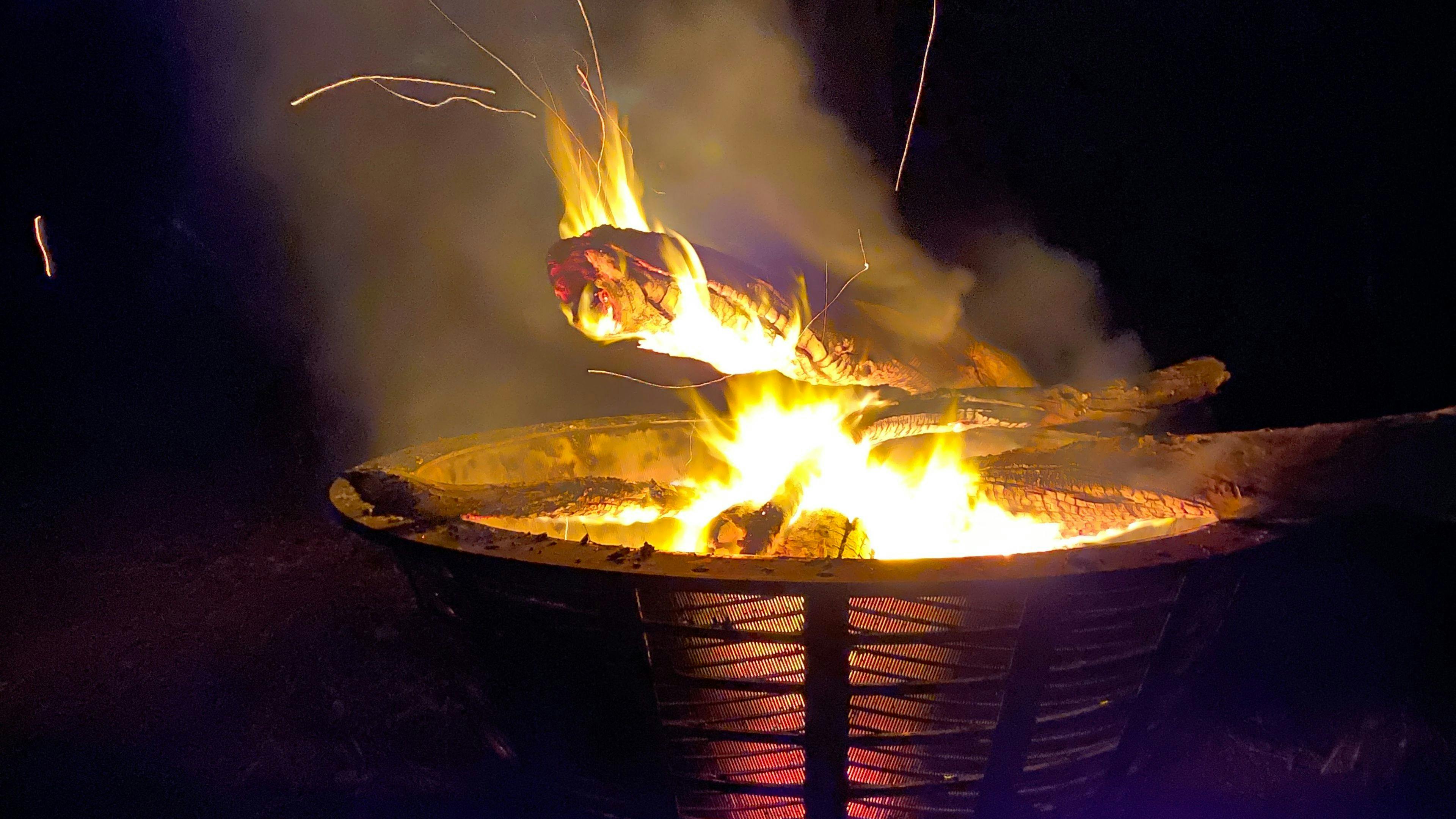 The communal fire pit. 
Please be aware, fire restrictions may apply. 