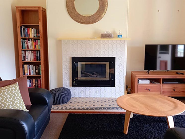 The lounge room in Northeys apartment. Photo: Madeline Byrne/DPIE