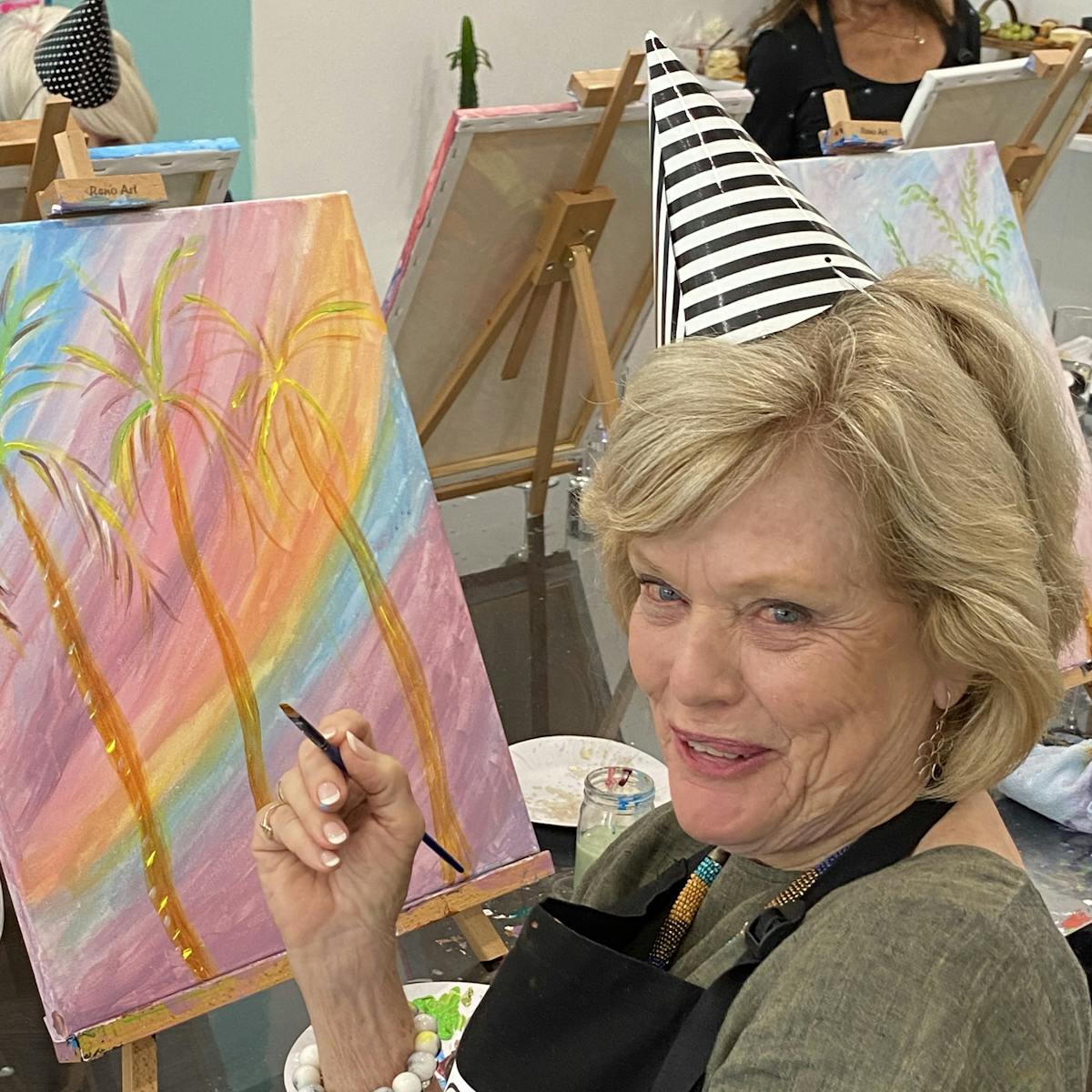 Image for Paint and Sip Class for Aged Care and the Elderly