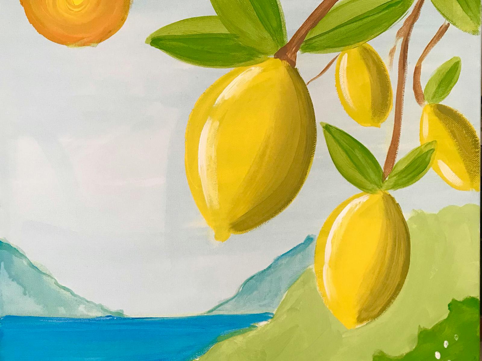 Image for Paint and Sip Class: Mediterranean Lemons