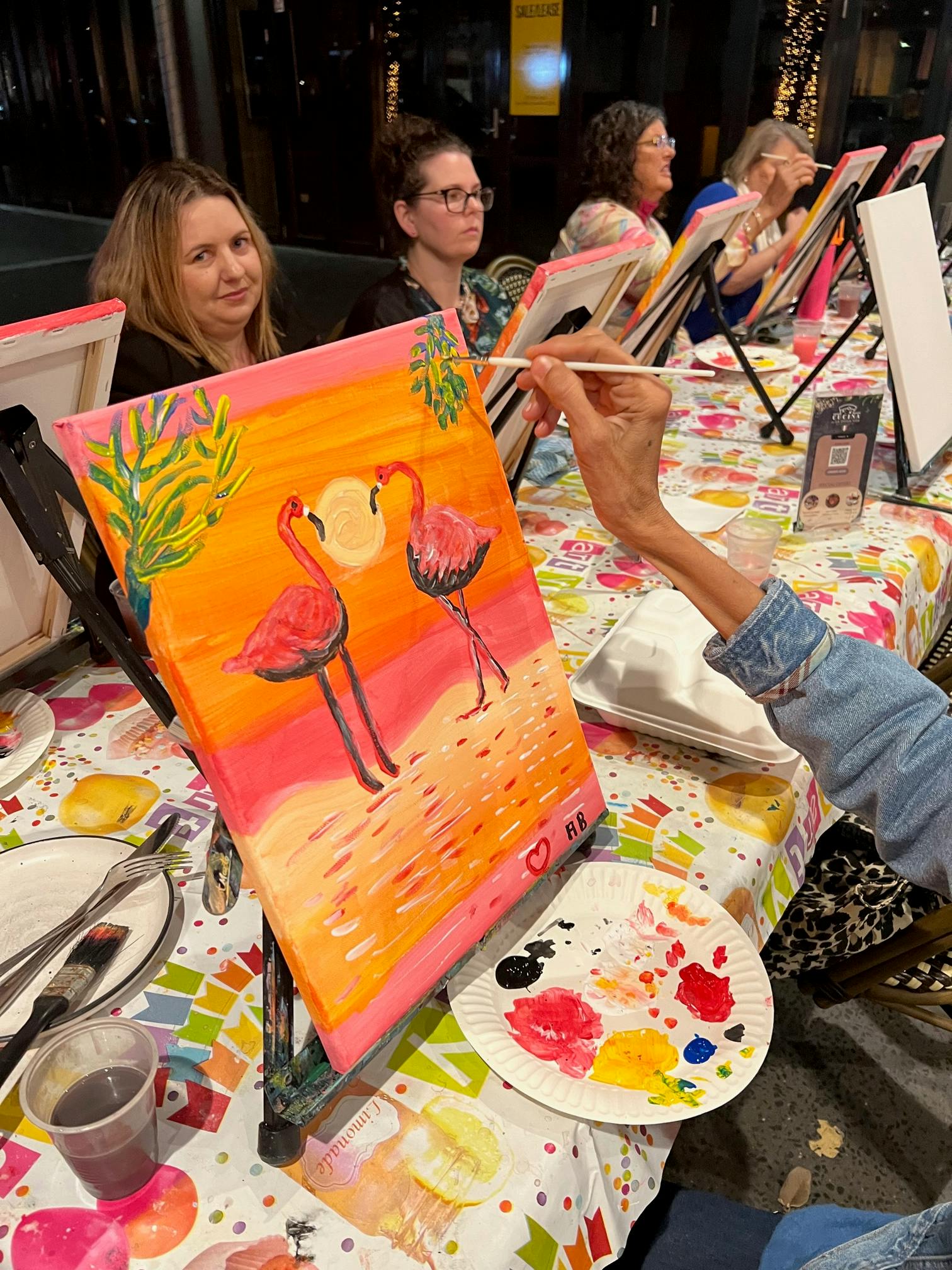 Paint and Sip Class with Dinner