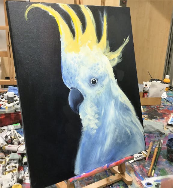 Painting Class for Beginners: Cockatoo
