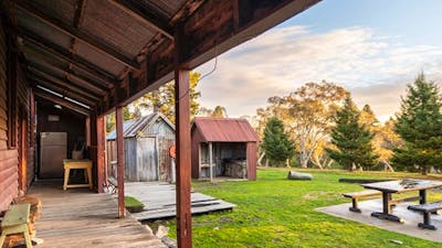 The view from the verandah at The Pines Cottage, Kosciuszko National Park. Photo: Rob Mulally/DPIE