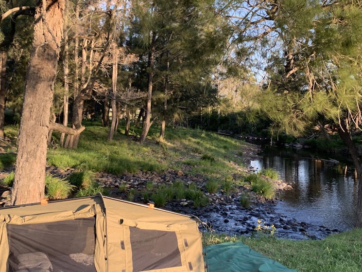 Perfect camp spot by the river