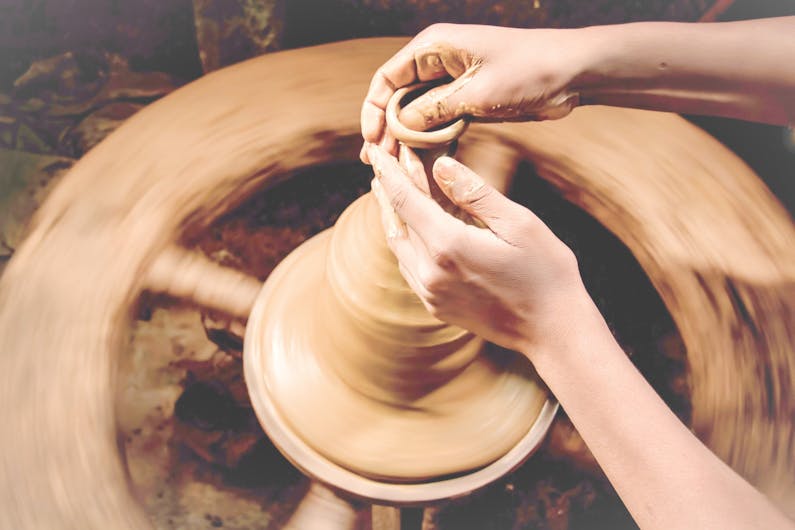 Image of the event 'Pottery Spinning Wheel Class: Embrace Wheelfulness'