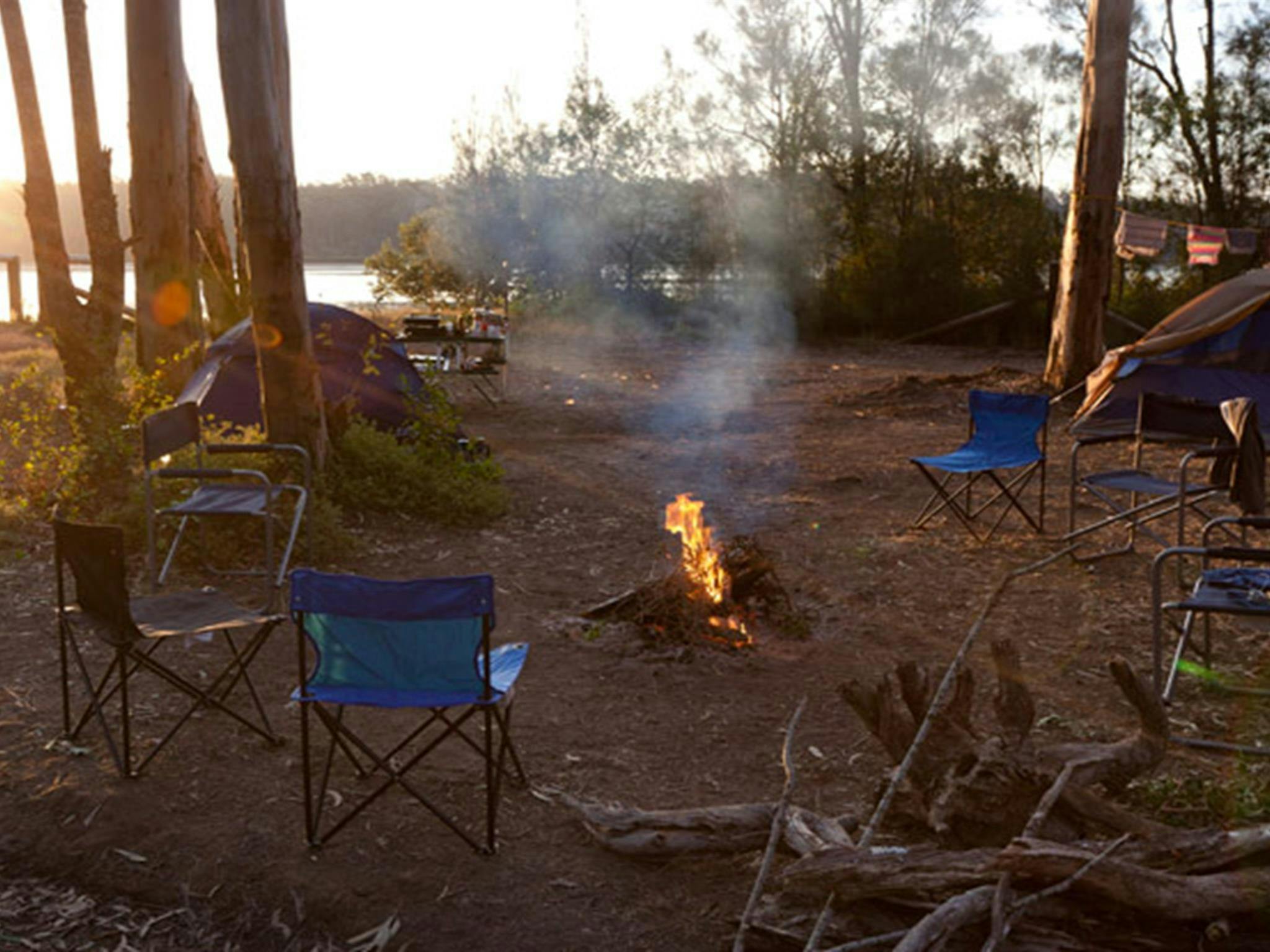 Red Gum campground fire, Clyde River National Park. Photo: Lucas Boyd/DPIE