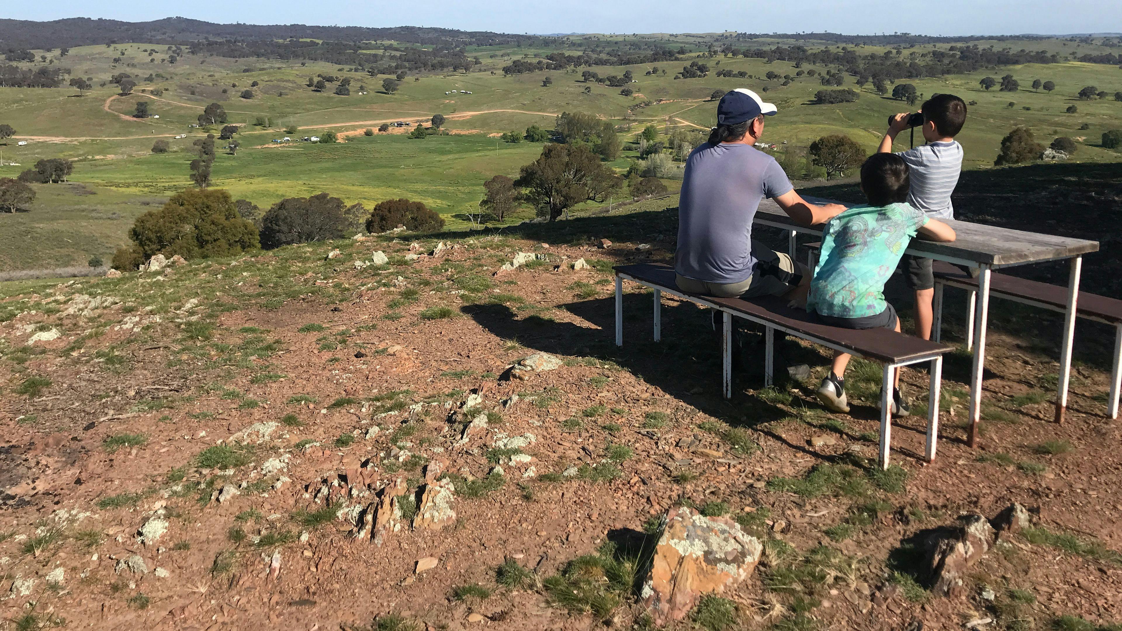 View from the top, lovely tables and chairs to catch your breath