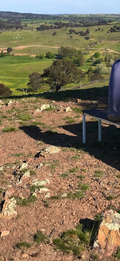 View from the top, lovely tables and chairs to catch your breath