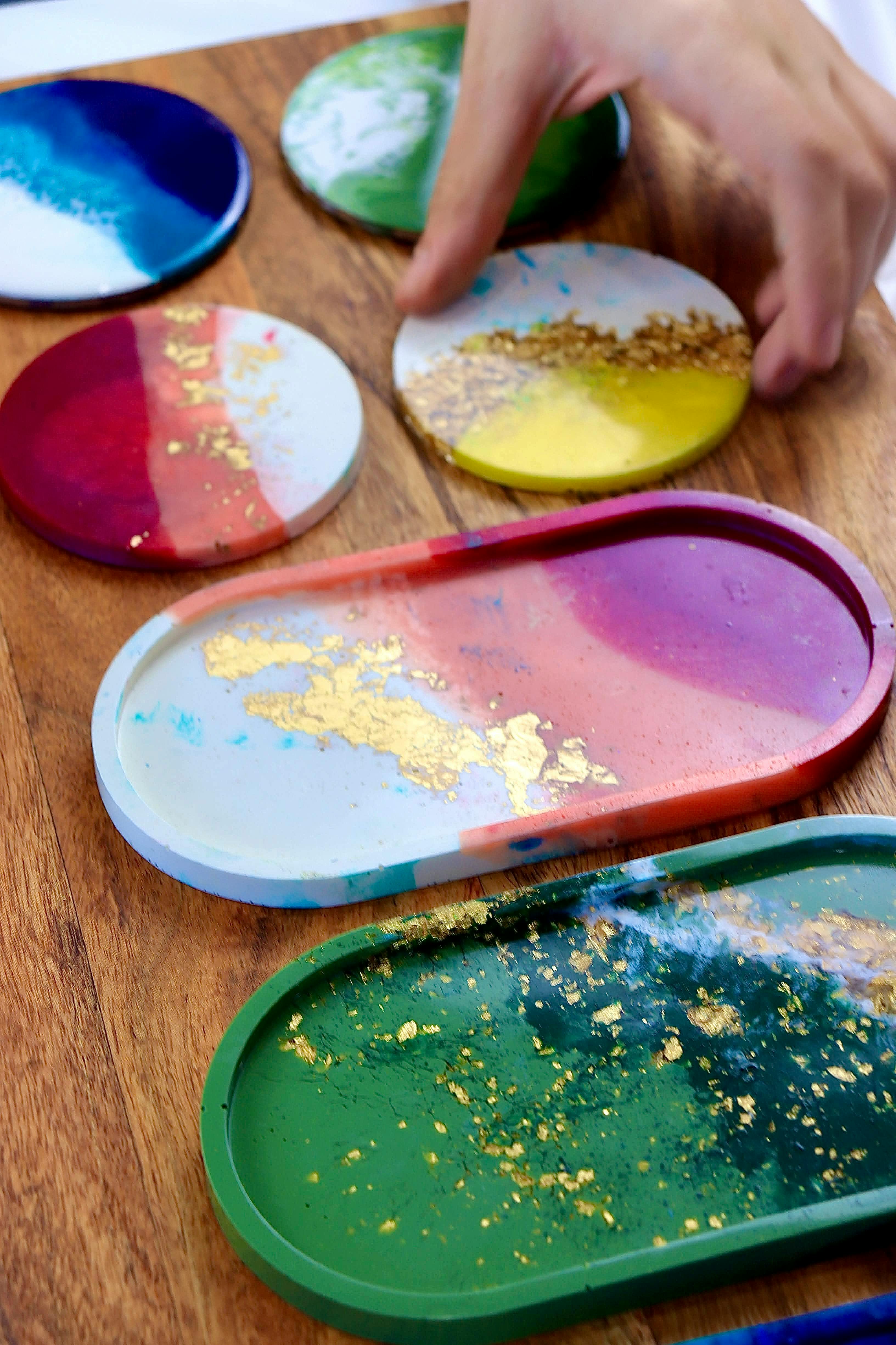 Resin Art Class - Trinket Tray and Coaster
