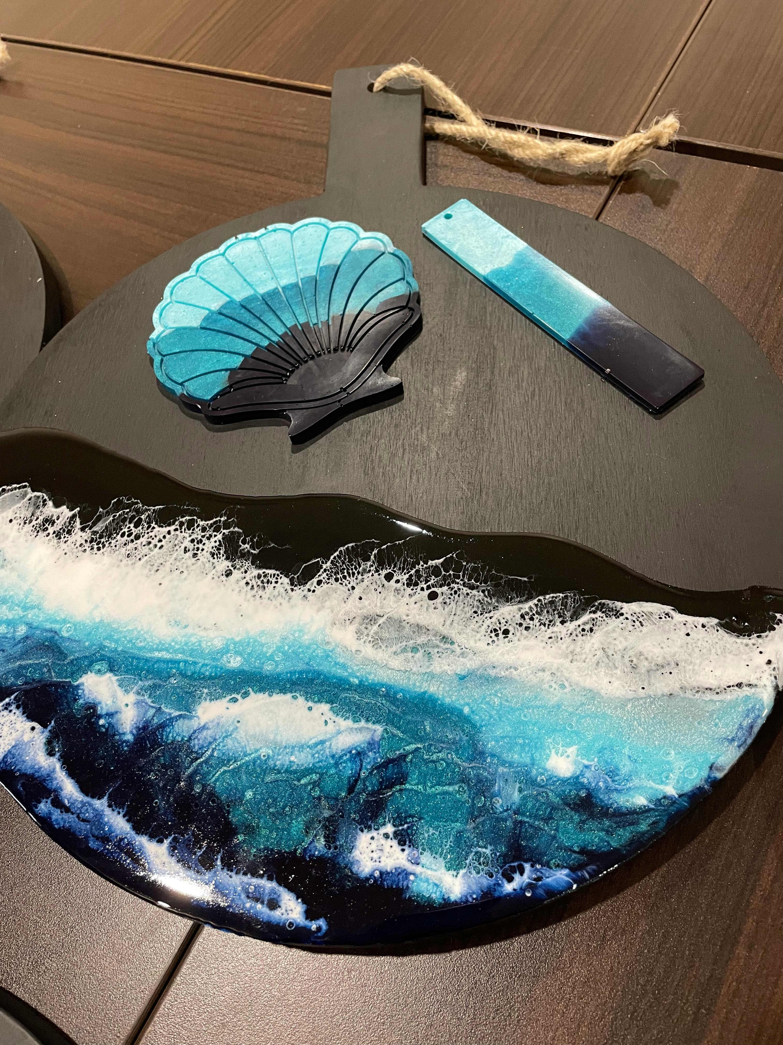 Resin Art Workshop: Serving Board and Coaster