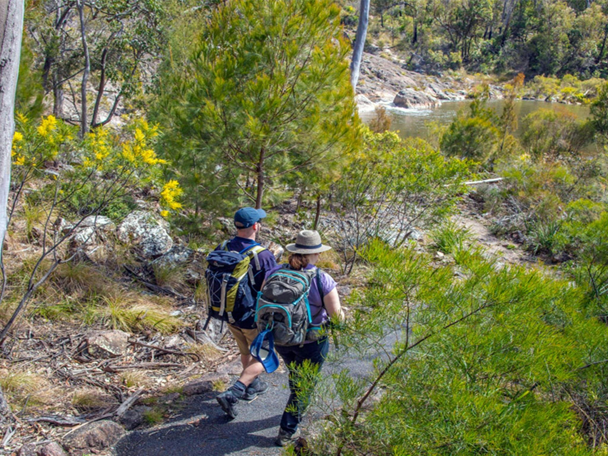 People hiking the River walk in Boonoo Boonoo National Park near Tenterfield. Photo: Joshua J Smith,