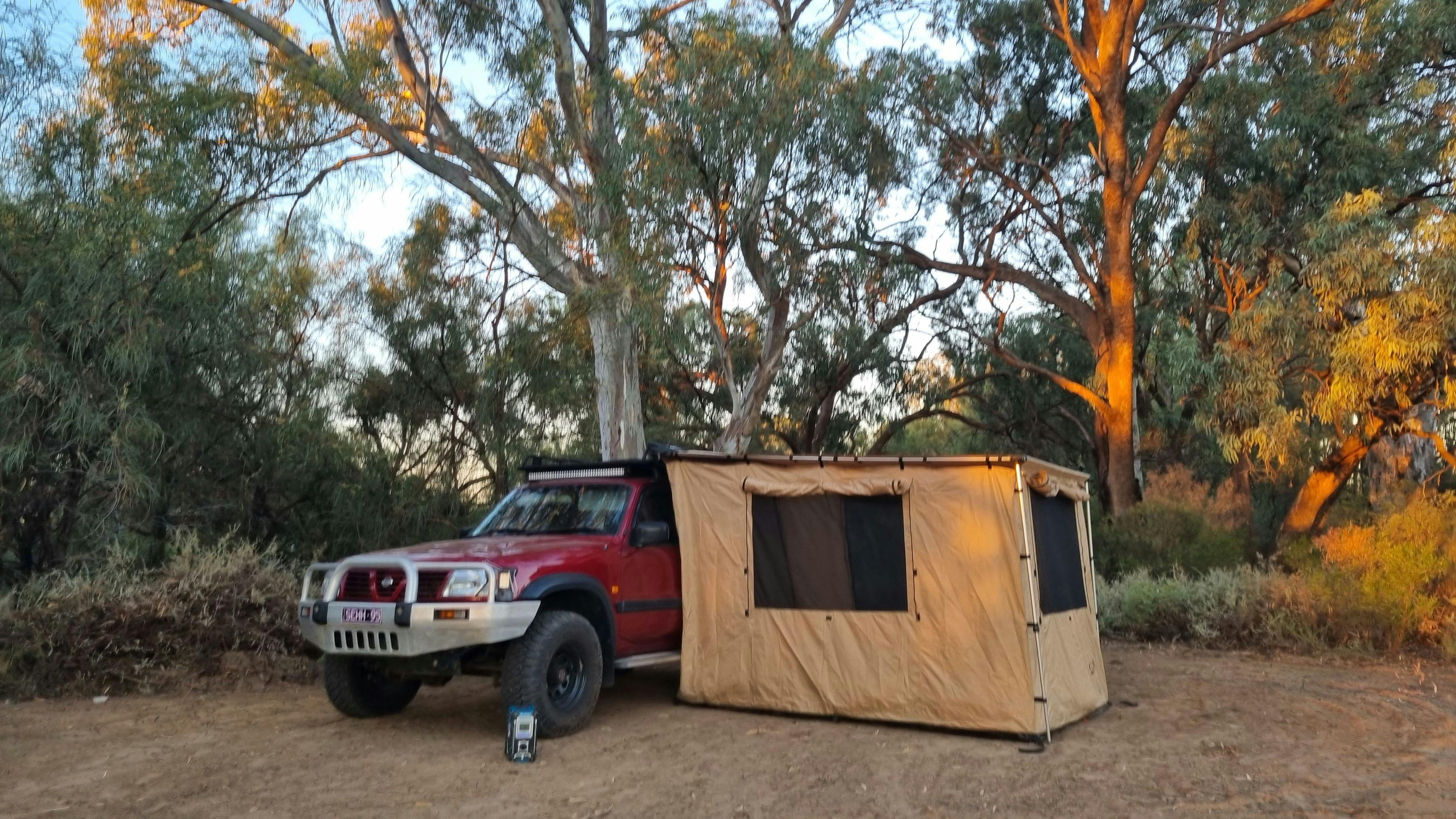 Clear level ground to set up your camper, tent, swag etc.