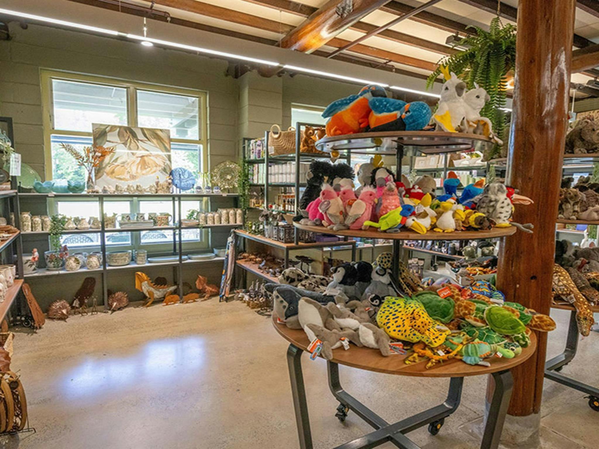 Items from local artists, books and sustainable gifts for all ages on display inside the Royal