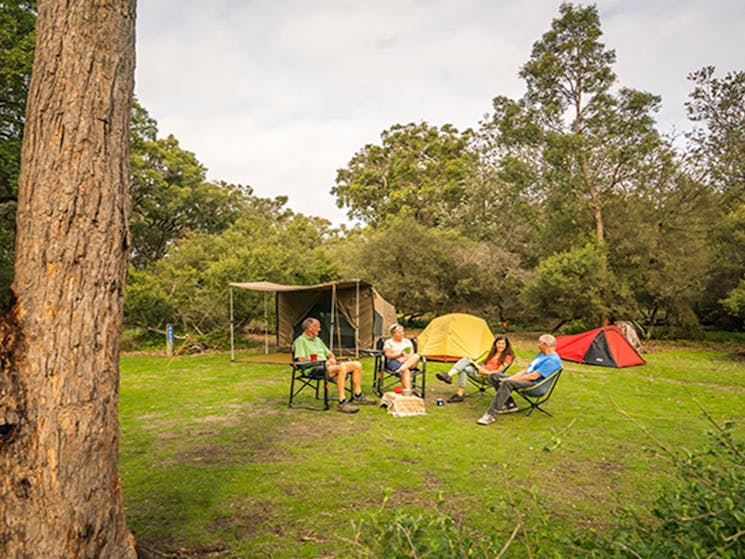 Group camping at Saltwater Creek campground, Beowa National Park. Photo: John Spencer/OEH