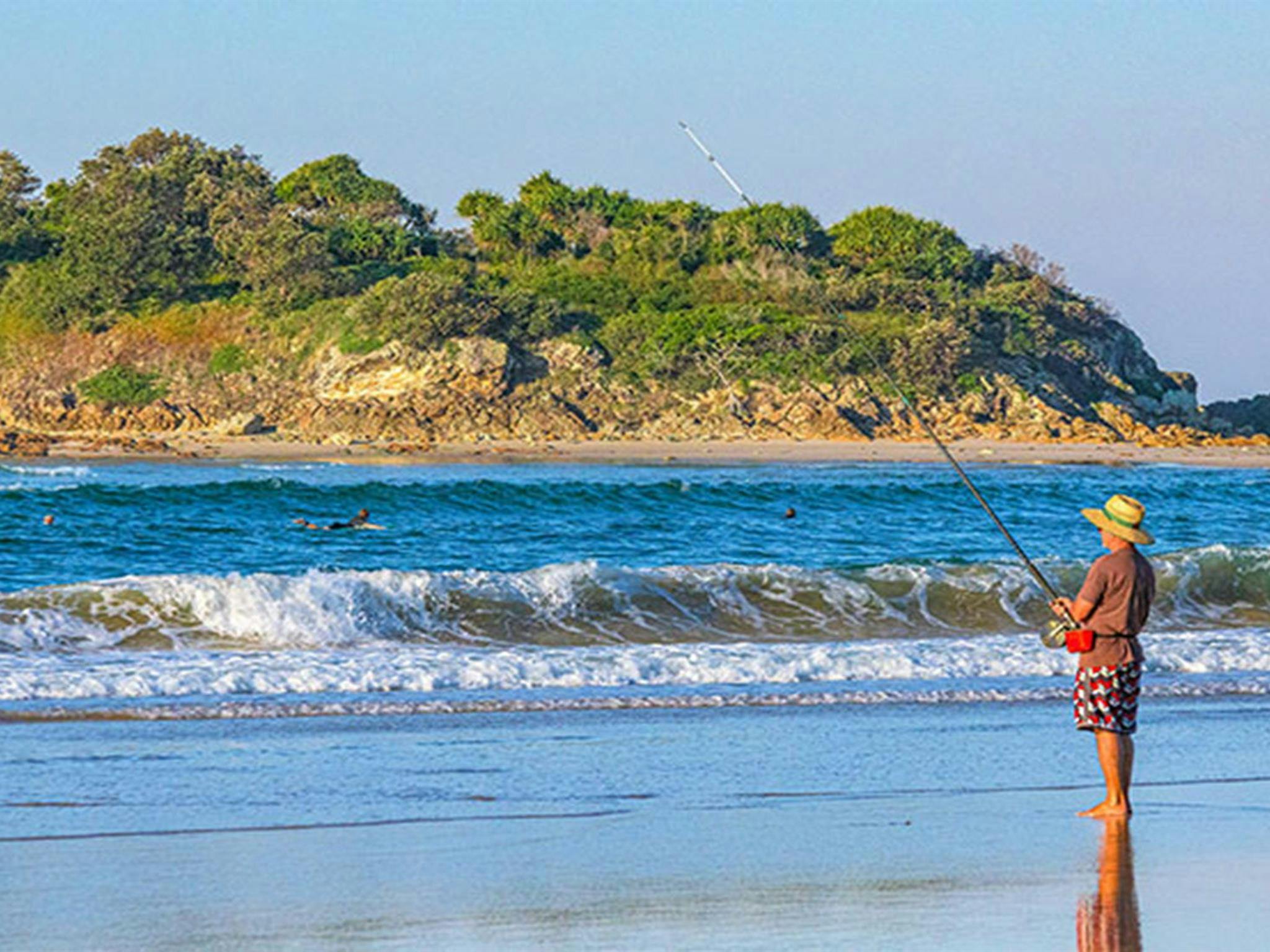 A popular fishing spot at Sandon River campground, Yuraygir National Park. Photo credit: Jessica